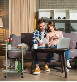 Mesa de cristal,mesa auxiliar ,nueva dorada