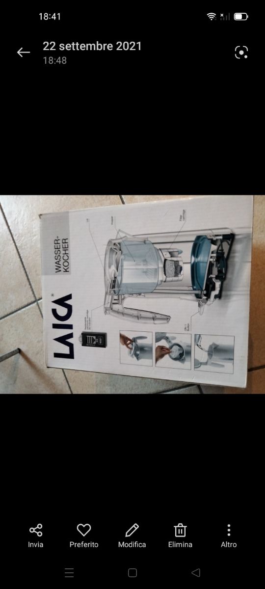 Bollitore elettrico laica