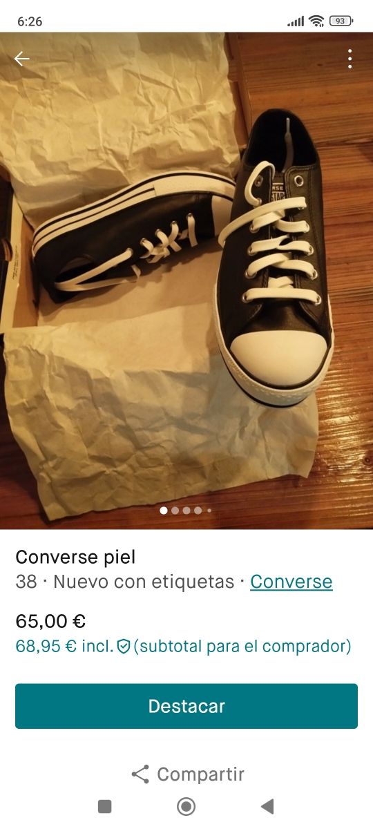 Converse plataforma piel