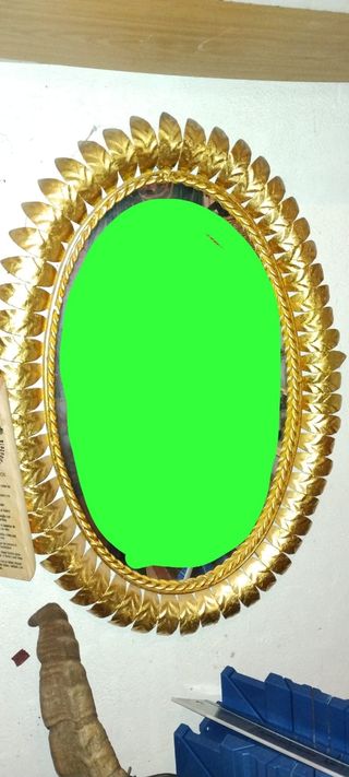 Espejo vintage dorado años 70