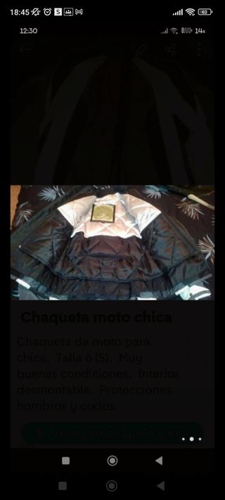 Chaqueta moto mujer
