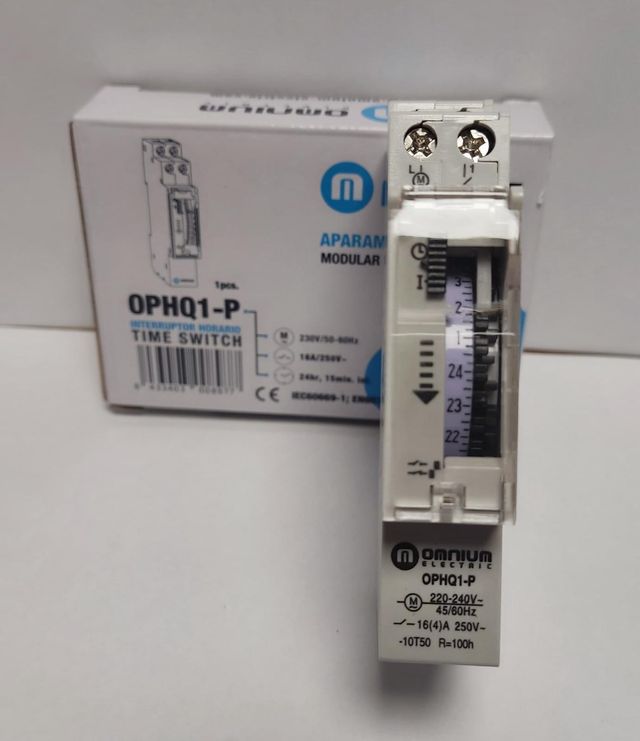 RELOJ-INTERRUPTOR HORARIO PISCINA 1 MÓDULO