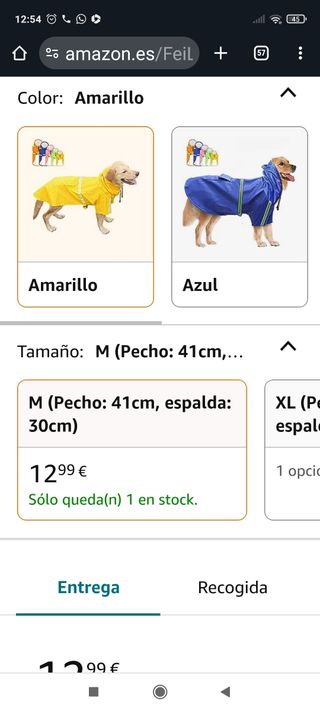 1 o 6 Chubasqueros para perro