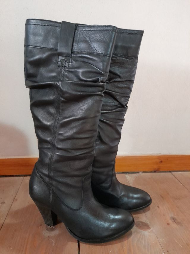 Stivali nero pelle n.39