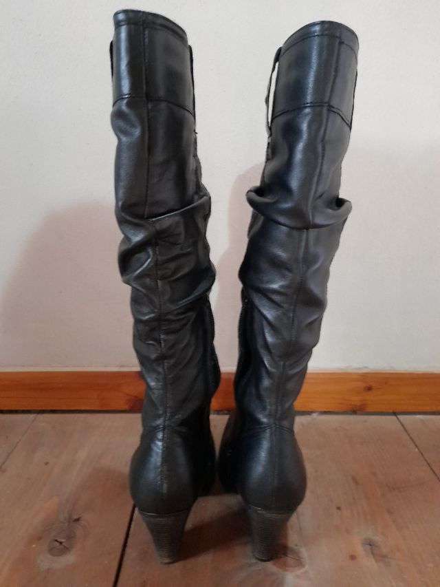 Stivali nero pelle n.39