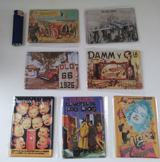 Chapas metálicas, estilo vintage