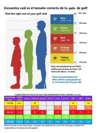 Golf niños bolsa y palos