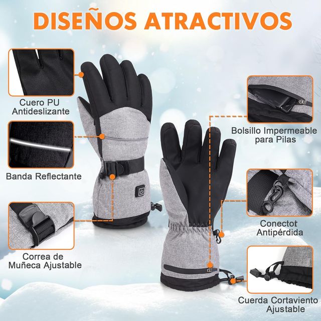 Guantes de Esquí Recargables