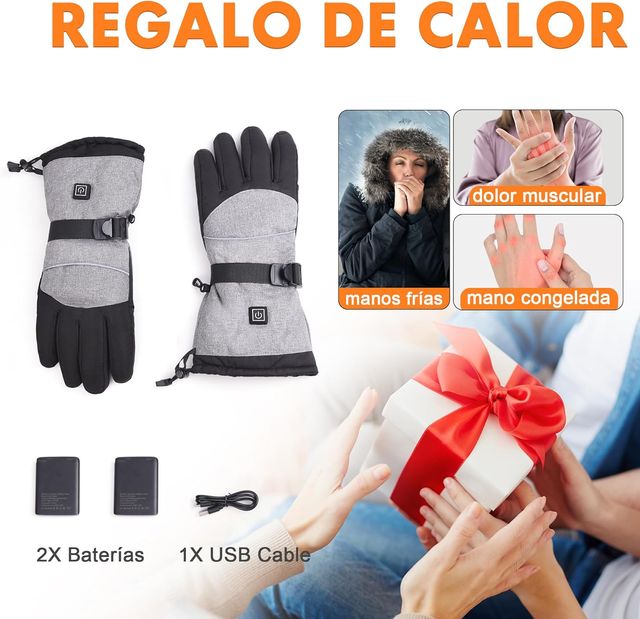 Guantes de Esquí Recargables