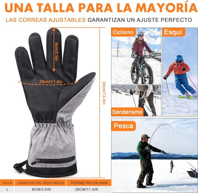 Guantes de Esquí Recargables