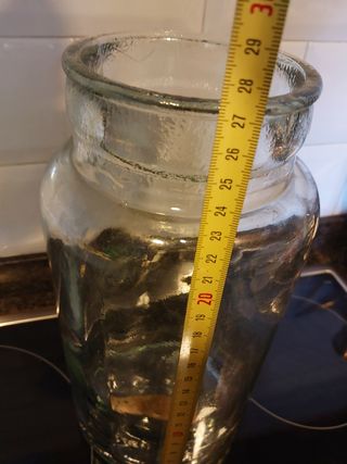 ANTIGUO TARRO XL GRANDE DE VIDRIO ALMACENAJE