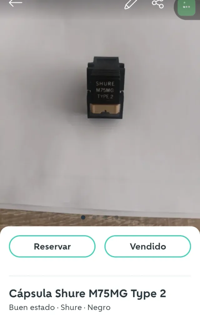 Lote de cápsula + dos cápsulas Shure para valerio 