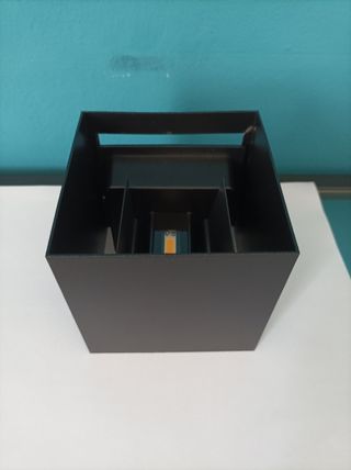 Applique cubo nero moderno per interno o esterni
