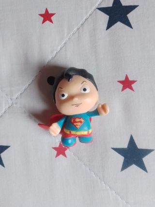 5 figuras de superheroes de goma superman batman..