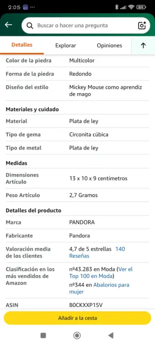 Charm disney Pandora