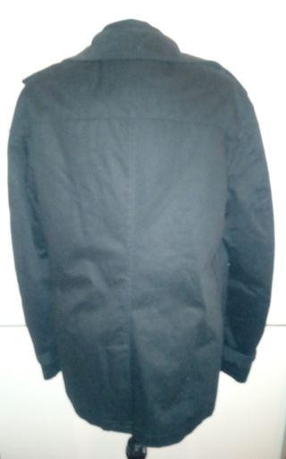 Gabardina negra Zara Man Basic. Talla XL