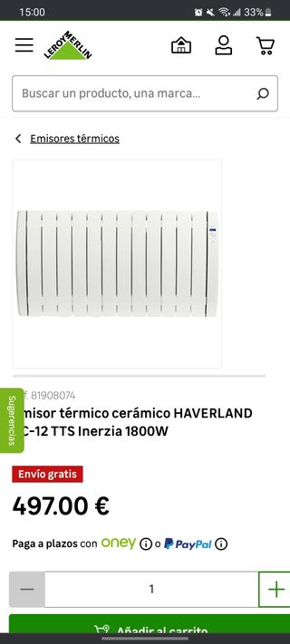 EMISOR TÉRMICO HAVERLAND INERZIA