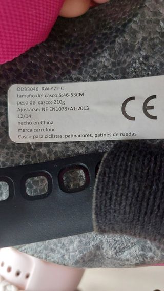Casco de niña