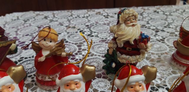 Set 9 pezzi decorazioni natalizie