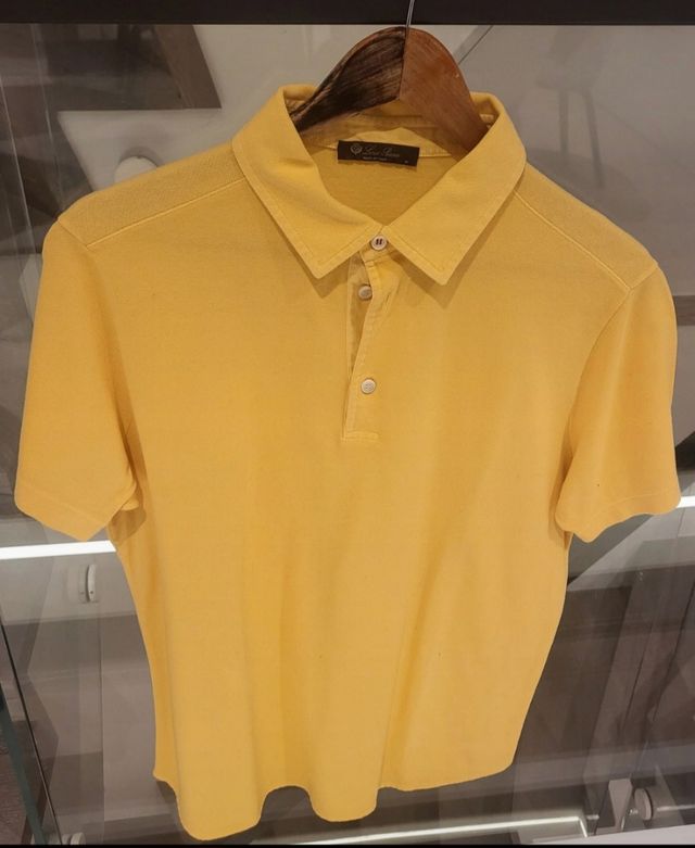 Polo manga corta de hombre. Amarillo. Loro Piana