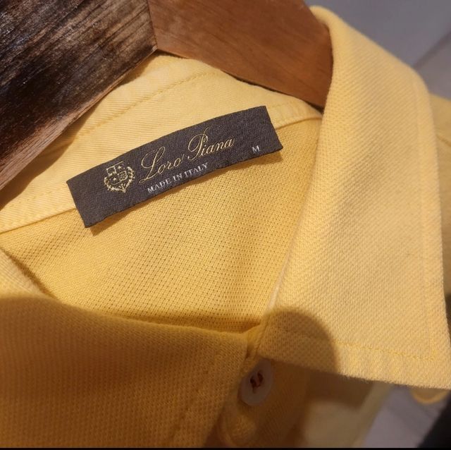 Polo manga corta de hombre. Amarillo. Loro Piana