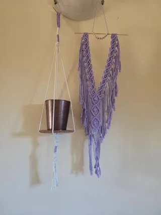 Macrame Tapiz Boho pared colores  Decoracion hogar