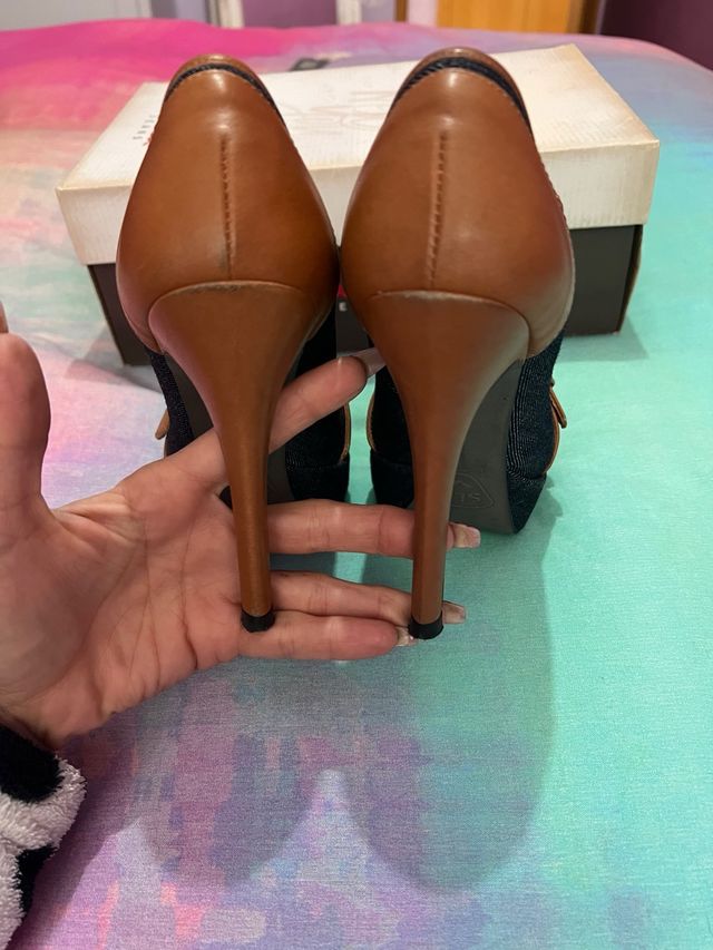 zapatos plataforma y tacon salsa