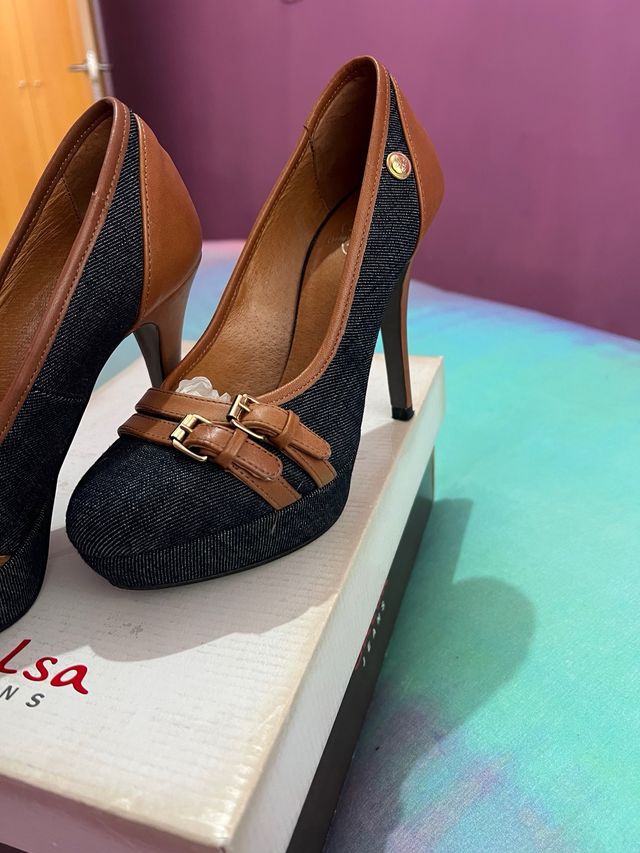 zapatos plataforma y tacon salsa