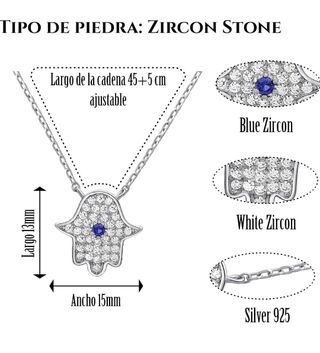 Collar plata mano Fátima 