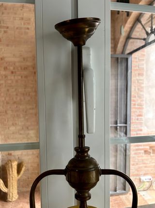 Lámpara de techo Quinqué Bronce años 60 70 