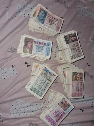 lote de Lotería nacional del año 1971 a 1988
