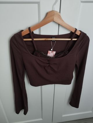 Camiseta manga larga Shein