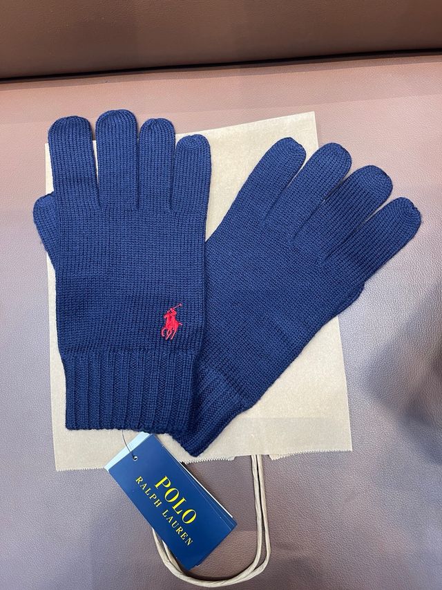 Guantes lana  Polo Ralph Lauren ( azul marino )