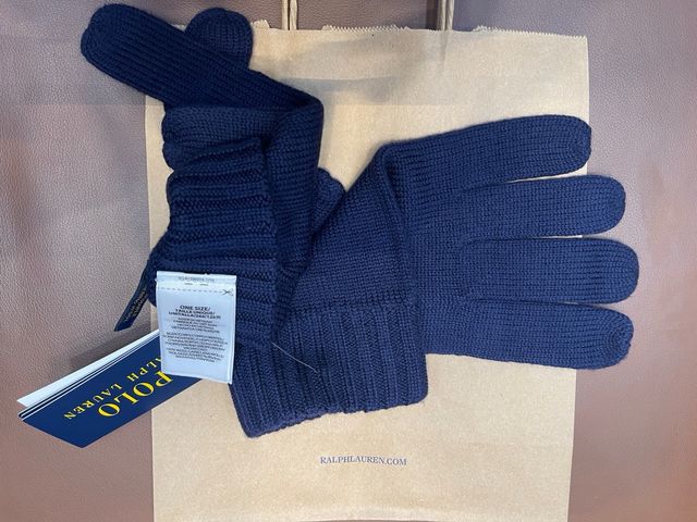 Guantes lana  Polo Ralph Lauren ( azul marino )