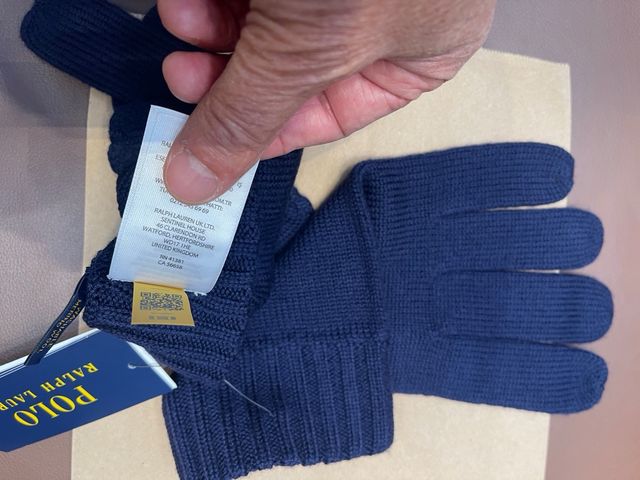 Guantes lana  Polo Ralph Lauren ( azul marino )