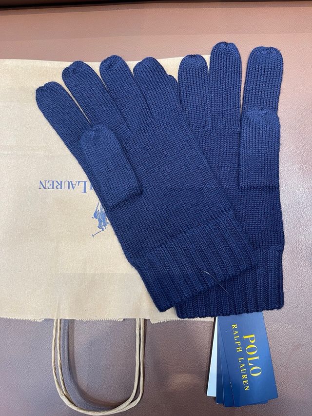 Guantes lana  Polo Ralph Lauren ( azul marino )