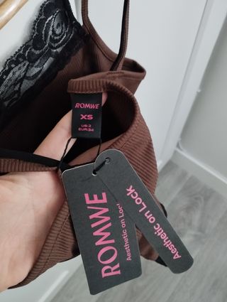 Top Shein de tirantes marrón