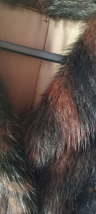 Abrigo de piel de rata almizclera