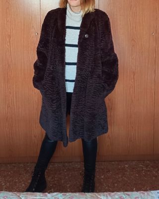 Abrigo de piel de conejo