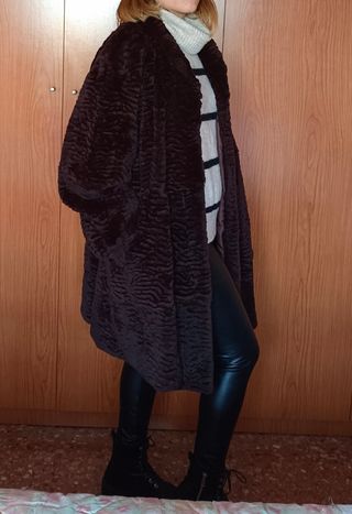 Abrigo de piel de conejo