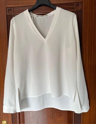 Blusa Zara blanca. Talla L