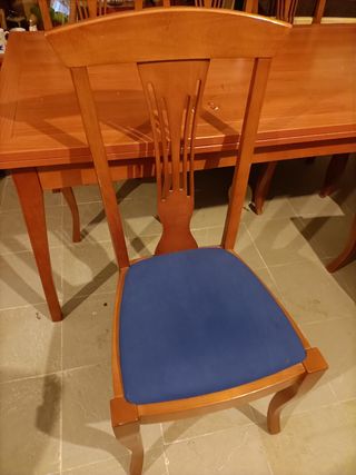 Mesa comedor rectangular mader  cedro+6 sillas