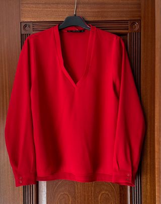 Blusa Zara roja. Talla L