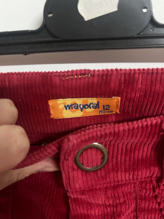 pantalon niña mayoral talla 12 pana color fucsia