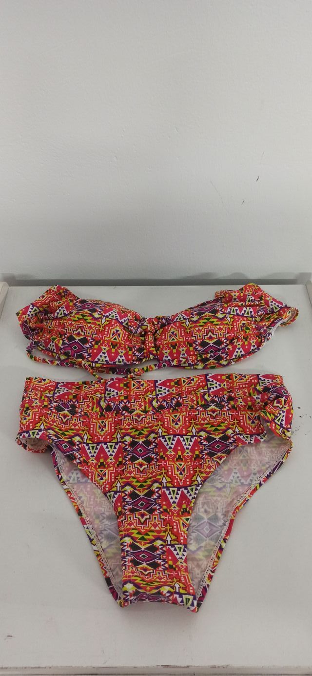 Bikini completo Venca stampato rosa giallo 38