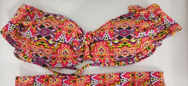 Bikini completo Venca stampato rosa giallo 38