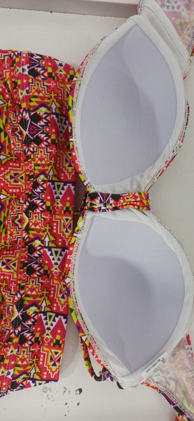 Bikini completo Venca stampato rosa giallo 38
