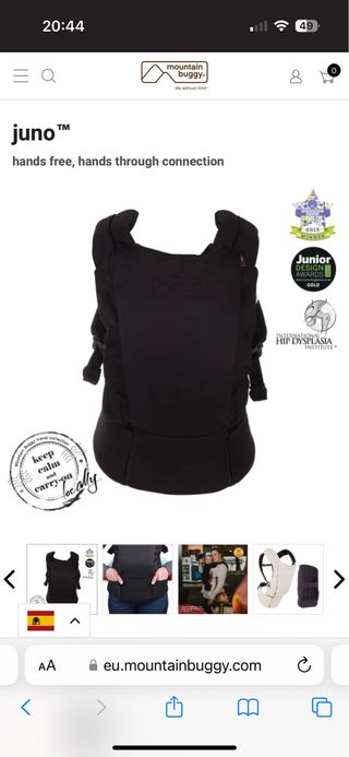 Mochila de porteo bebé Mountain Buggy