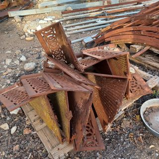 Antiguos Escalones Escalera hierro forja