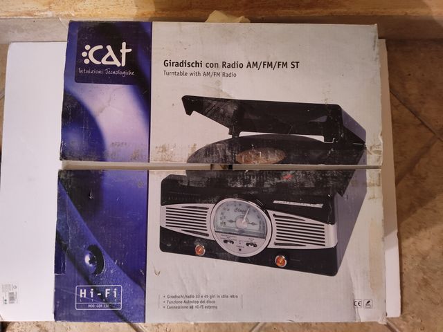 Giradischi Cat da 33 e 45 giri con radio